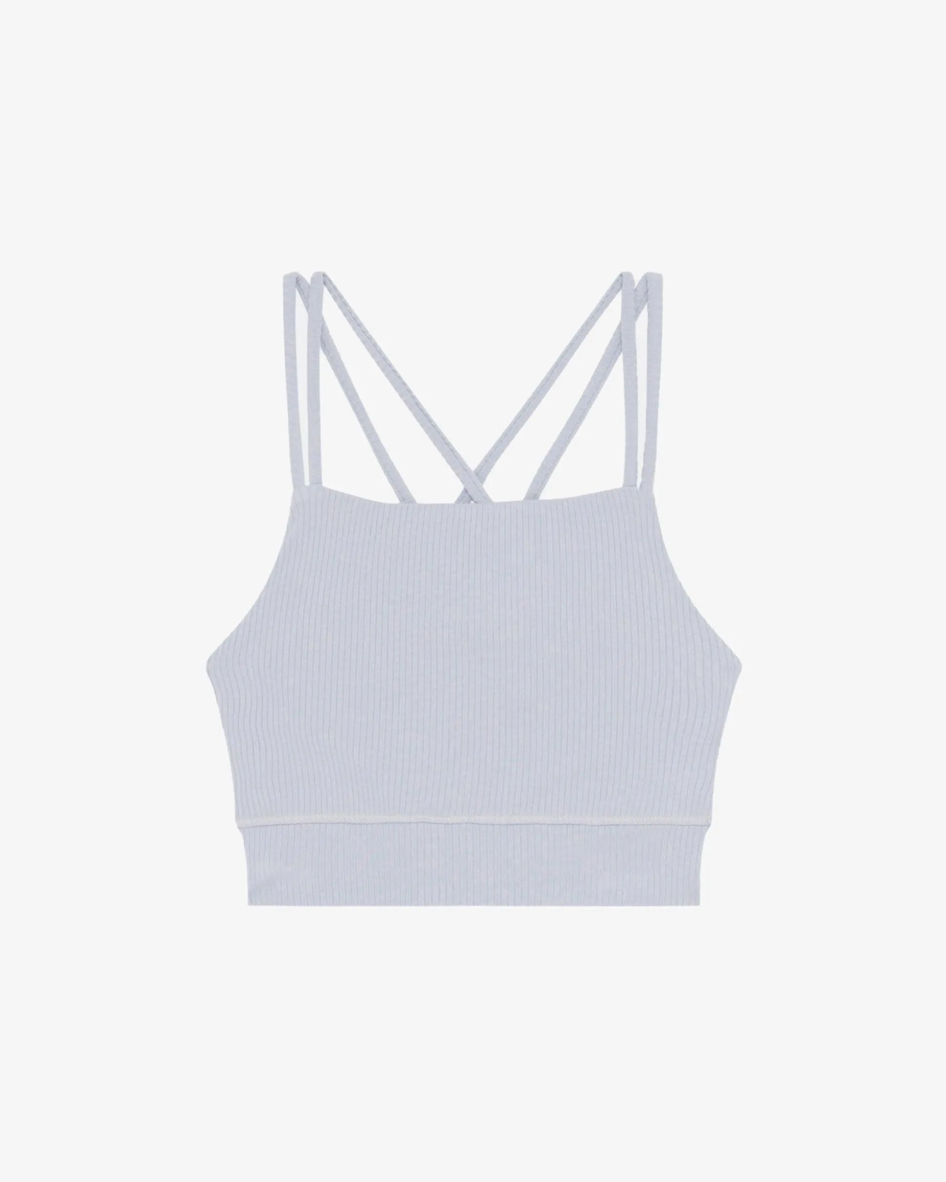 Brassière fines bretelles en côtes