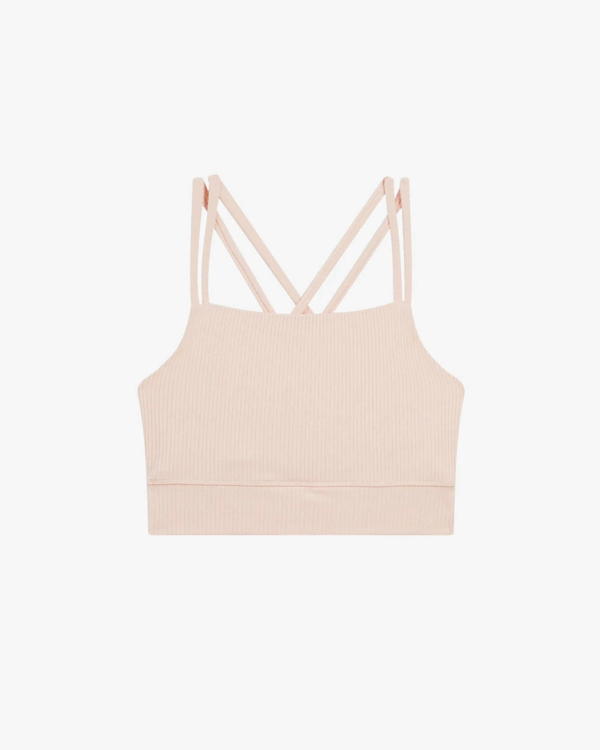 Brassière fines bretelles en côtes