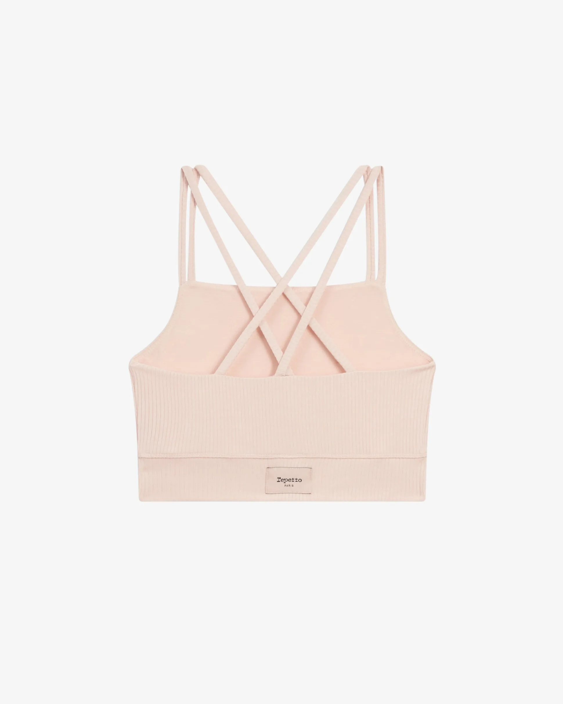 Brassière fines bretelles en côtes