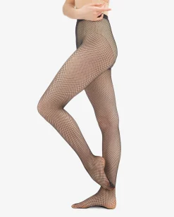 Collant en résille avec pieds