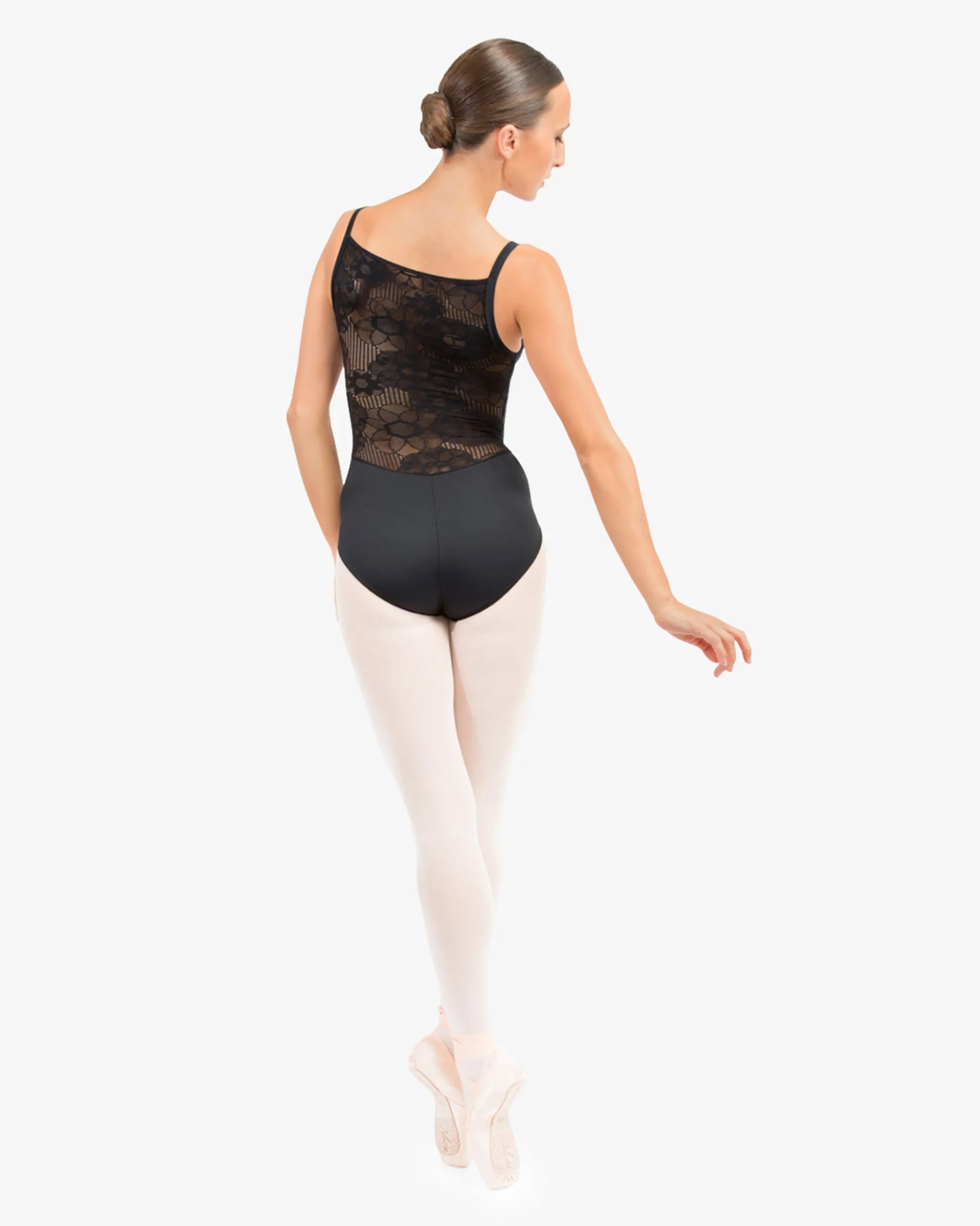 Justaucorps dos en dentelle rosace